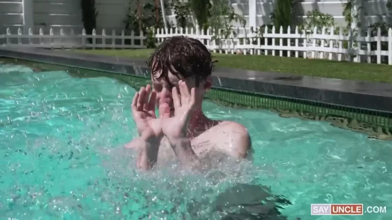Say Uncle in Beau Mance and Austin Erikson Poolside Bareback Fuckfest